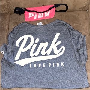 PINK set of T-shirt and fanny pack